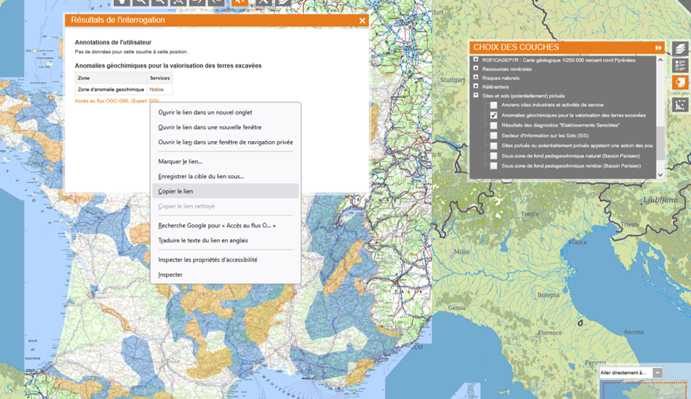 Obtenir un lien WMS pour un SIG© BRGM Obtenir un lien WMS pour un SIG